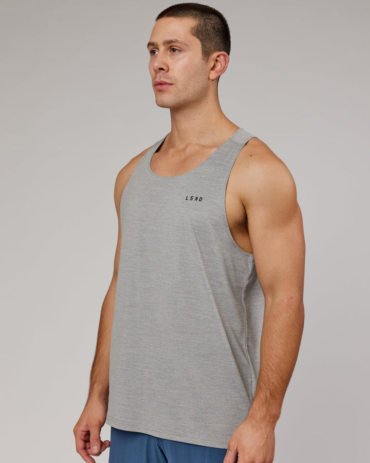 Man wearing Light Grey Marl Perform VapourLFX Tank