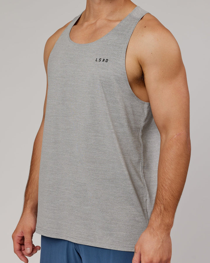 Man wearing Light Grey Marl Perform VapourLFX Tank