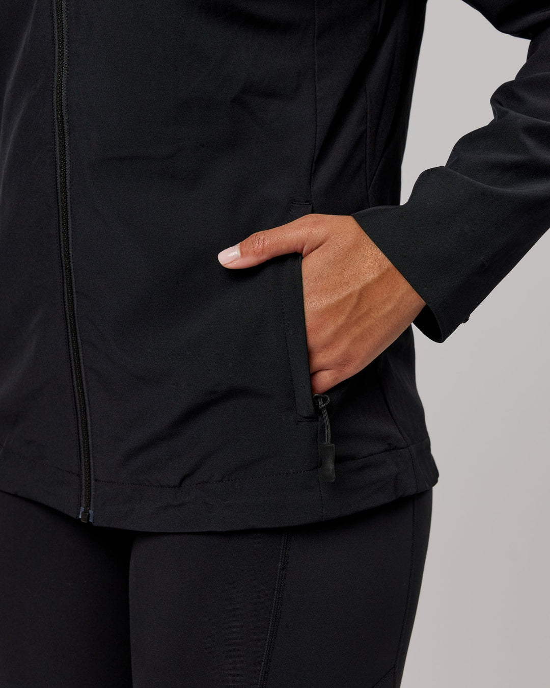 Woman wearing Womens Functional Training Jacket - Black