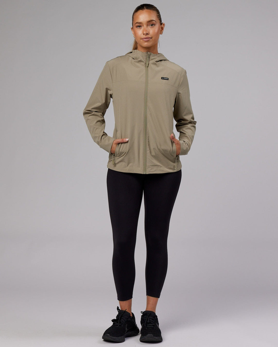 Woman wearing Womens Functional Training Jacket - Laurel Oak