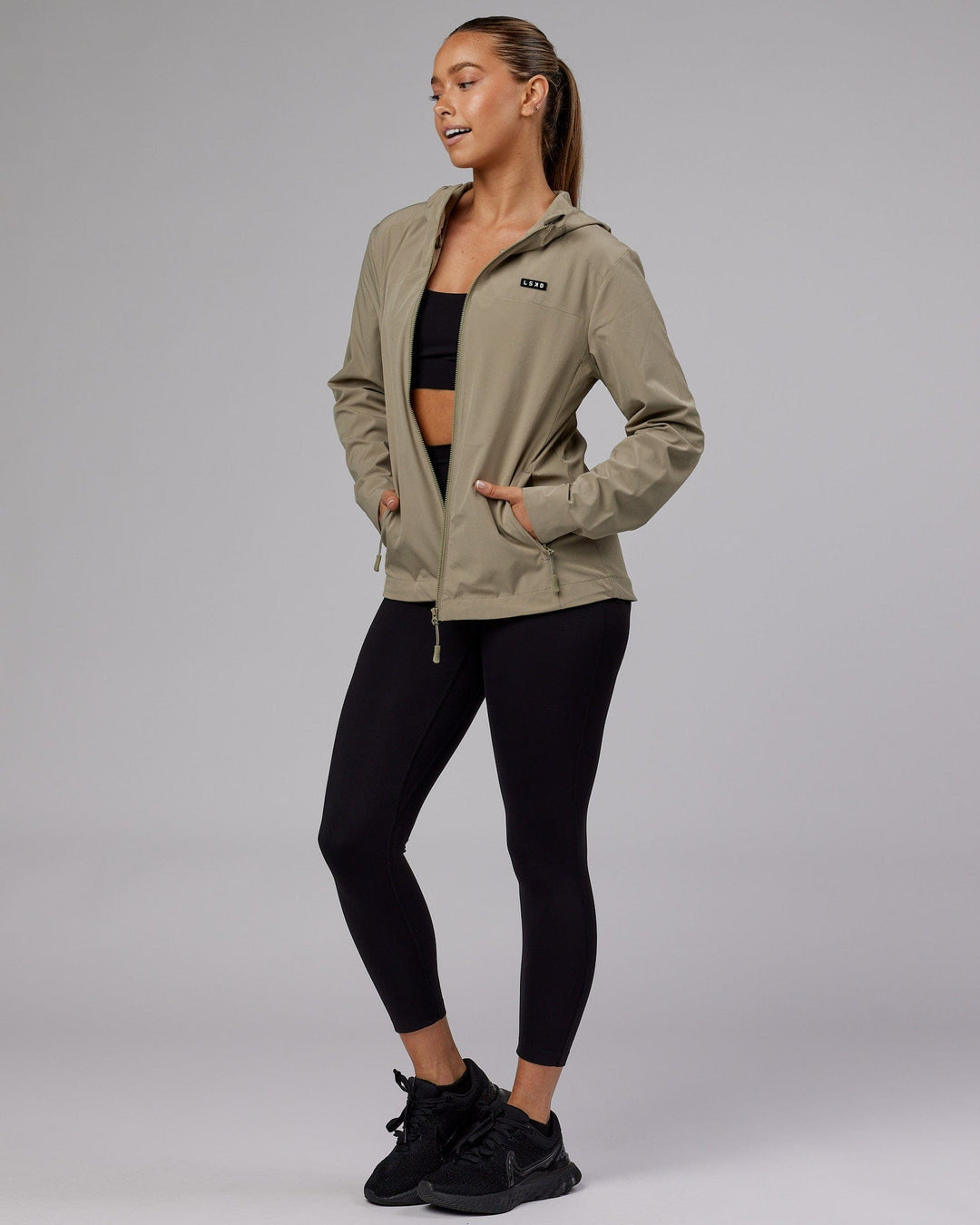 Woman wearing Womens Functional Training Jacket - Laurel Oak