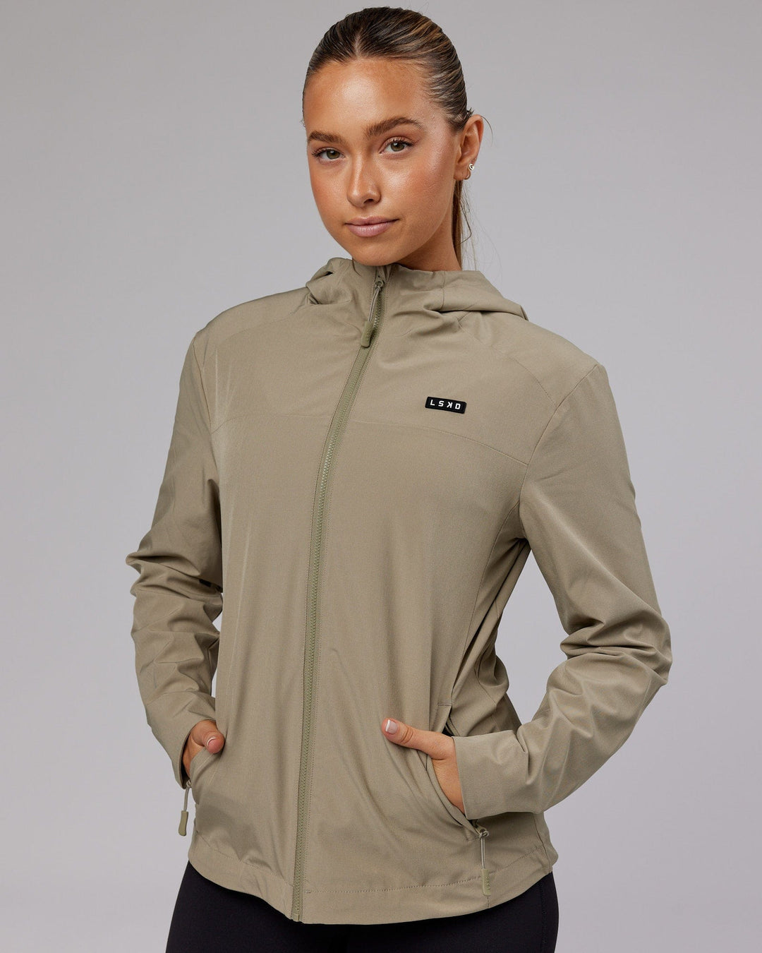 Woman wearing Womens Functional Training Jacket - Laurel Oak