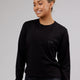 Woman wearing PimaFLX LS Tee - Black