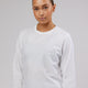 Woman wearing PimaFLX LS Tee - White
