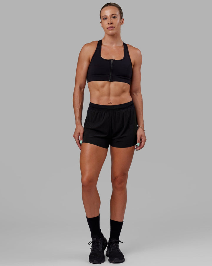 Woman wearing Ultra Air Lined Performance Short - Black