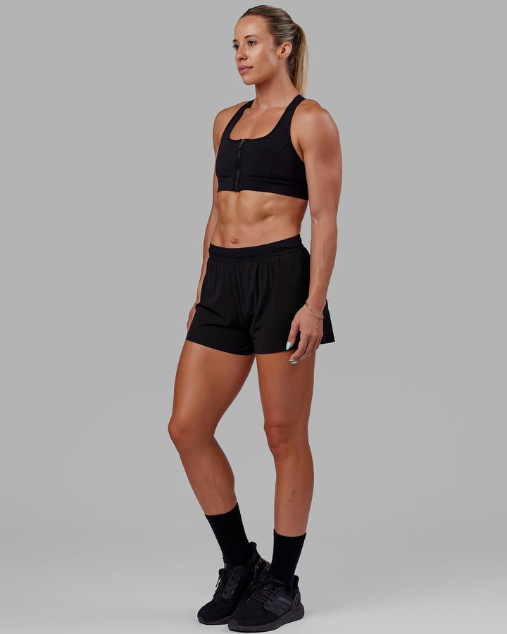 Woman wearing Ultra Air Lined Performance Short - Black