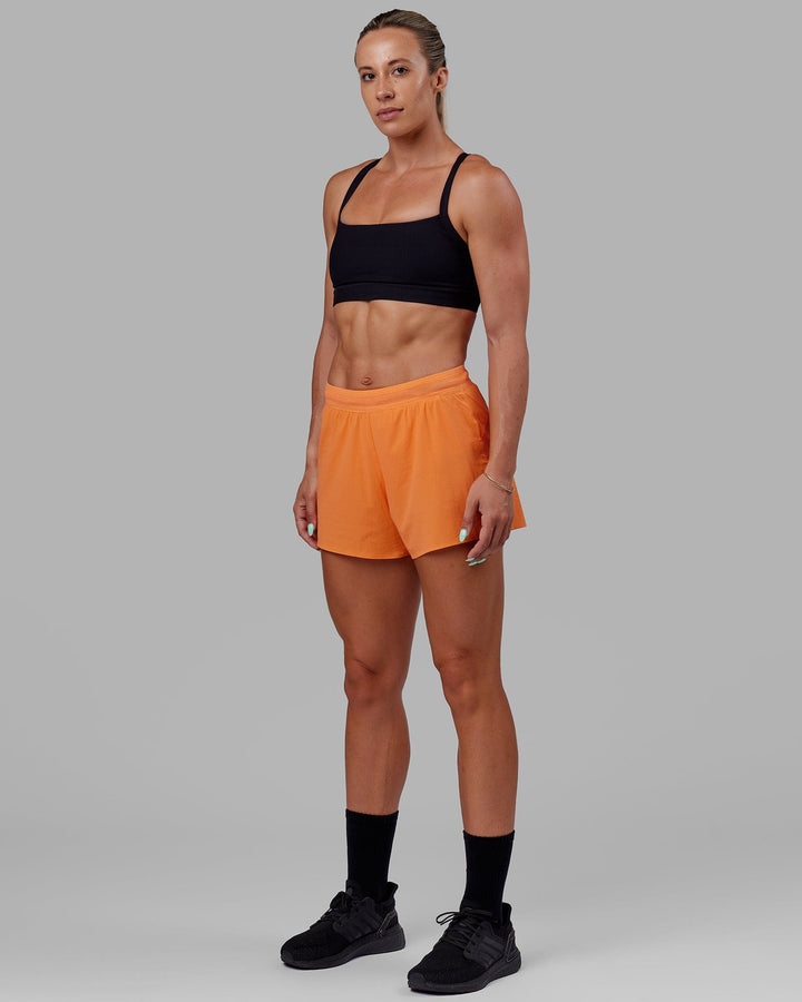 Woman wearing Ultra Air Lined Performance Short - Nectarine