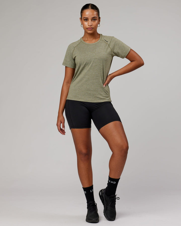 Perform VapourFLX Tee - Olive Marl