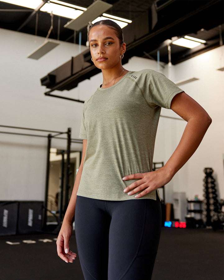 Perform VapourFLX Tee - Olive Marl